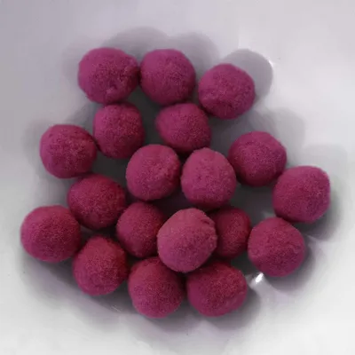 Imagen del producto de Pompones/bolas de algodón - 10 mm / Paquete de 50 - Rosa