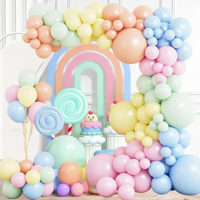 Produktbild von Luftballon Girlande Pastell 122 Stück für Geburtstag & Party