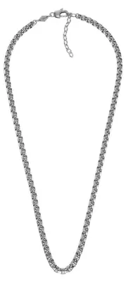 Imagen del producto de Collar Fossil para hombre, modelo "All Stacked Up", cadena de acero inoxidable