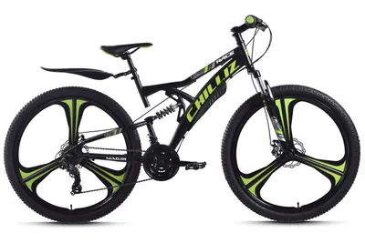 Produktbild von CHILLIZ Mountainbike Fully 27,5 Zoll MAG.01 schwarz-grün Rahmenhöhe 46 cm 21 Gänge Mag wheel mech. Scheibenbremse