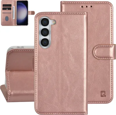 Produktbild von UNIQ Accessory Galaxy S23 Plus Book type case - Kartenhalter für 3 Karten - Magnetischer Verschluss - Rose Gold