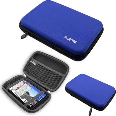 Immagine prodotto di caseroxx Custodia per dispositivi di navigazione GPS Custodia di navigazione per il vostro dispositivo GPS Garmin DriveSmart 76 con cerniera ed elastico