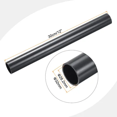 Produktbild von PVC Rohr, Durchmesser 28.2mm L?nge 300mm Rund Kunststoffrohr fš¹r Garten, Aquarium, Wasserleitung, Kabelkanal, lš¹ftungsrohr£šTiefgrau£©
