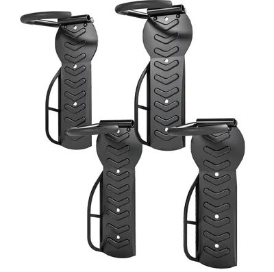 Produktbild von SPORTNOW 4er Set Fahrrad Wandhalterung Vertikal mit 30 kg Tragkraft klappbar für 4 Fahrräder Schwarz