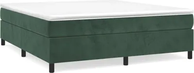 Obrázek produktu pro vidaXL Postel Boxspring s matrací Dark Green 180x200 cm Velvet