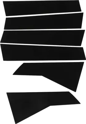 Image de 6PCS Habillage de montant de fenêtre de porte PC brillant noir couverture de moule remplacement pour JAZZ 2021