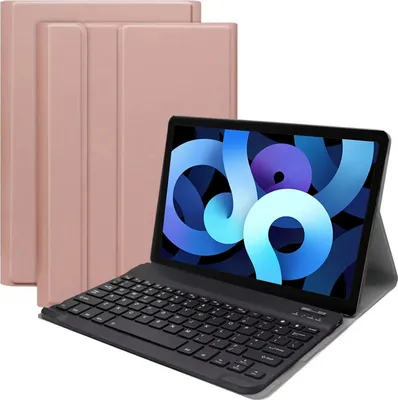 Produktbild von 3in1 Bluetooth Tastatur (Schwarz) + Maus + Cover für Apple iPad Air 2020/2022 4./5. Generation 10.9 Zoll Case Schutz Hülle Tasche Keyboard