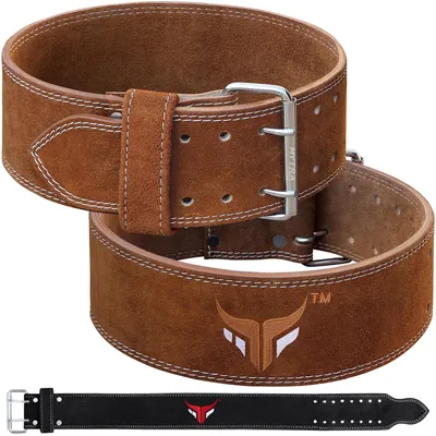 Image de Ceinture de musculation en cuir véritable pour le fitness et le bodybuilding
