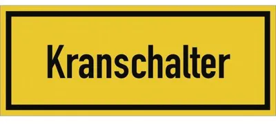 Produktbild von Dreifke® Schild Kranschalter, Alu, 250x100 mm