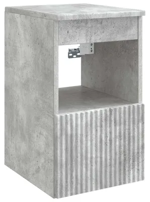 Image de Armoire de salle de bain vidaXL, gris béton, 30 x 44,5 x 50 cm, aggloméré