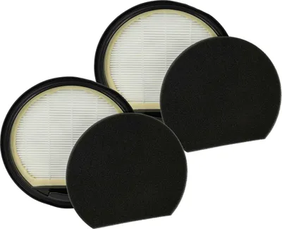 Produktbild von vhbw 2x Staubsaugerfilter kompatibel mit Bosch BGS05AAA2, BGS05X240 Staubsauger - Abluftfilter Schwarz Weiß