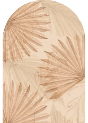 Productafbeelding van Vliesbehang met grote fotoprint – BEIGE PALMBLADENBOOG – 180 x 120 cm