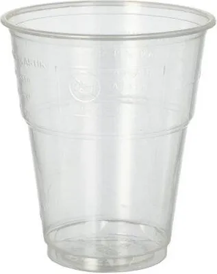 Produktbild von 300 Papstar Kaltgetränkebecher, PLA pure 0,3 l Ø 9,5 cm, 11 cm glasklar mit Schaumrand 81188