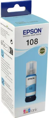 Produktbild von Epson 108, Original, Helle Cyan, Epson, EcoTank L8050, L18050 CISMETA, 70 ml, 1 Stück(e)