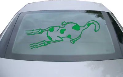 Produktbild von Indigos UG - Aufkleber Heckscheibe & Motorklappe DE2445 - grün - 600x228 mm - Katze - Auto Scheiben Fenster Heckklappe Tuning Racing JDM - Die cut