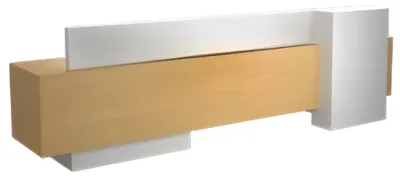 Produktbild von Moderner Empfangstresen Rezeption braun weiß Büromöbel Holz Luxustisch