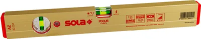 Produktbild von Wasserwaage AZ 40cm Alu.gold 0,5 mm/m SOLA