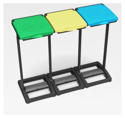 Produktbild von Mülltonnenbox aus Polypropylen-Harz, einfach zu montieren, für Müllsäcke von 80 – 110 l, robust, für Innen- und Außenbereich, 97 x 36 x 80 cm