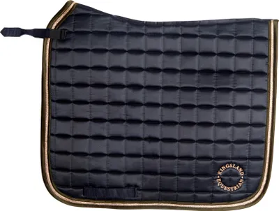 Produktbild von Kingsland Satin Schabracke Selena w. Satin and Polyester Piping Navy Winter 2022, Größe:Dressage