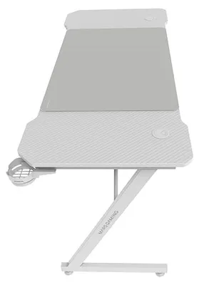 Produktbild von Mars Gaming MGD-X140 Gaming-Tisch Weiß 140x60 cm Kohlefaser-Oberfläche Stahlgestell
