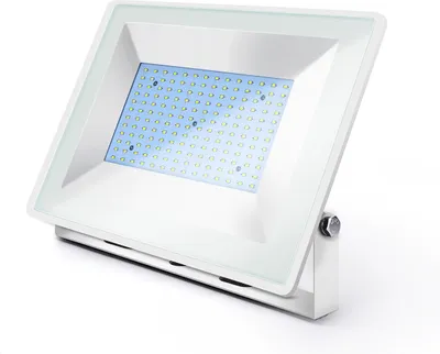 Produktbild von 50w LED Fluter Strahler Scheinwerfer Extra Flach Neutralweiß Weißer Rahmen IP65