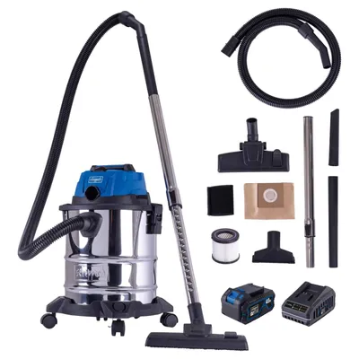 Produktbild von Scheppach Akku Nass-/Trockensauger C-NTS20-X - 20V | 20L Behälter | 10kPa Absaugleistung | 1,5m Schlauch | inkl. 4Ah Akku + 2,4A Ladegerät