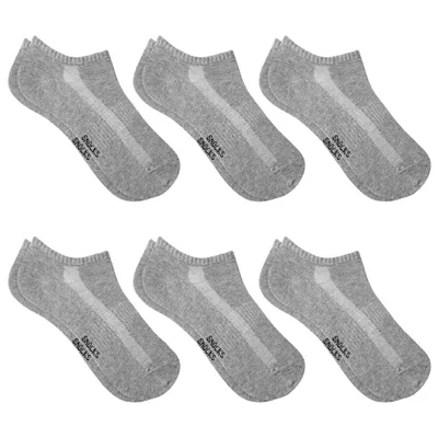 Produktbild von Snocks Herren & Damen Sneaker Socken (6x Paar) Lange Haltbarkeit Dank Bester Qualität 6x Grau, 39 - 42