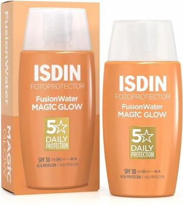 Produktbild von Sonnenschutzcreme für das Gesicht Isdin Fusion Water Magic Glow Spf 30 50 ml