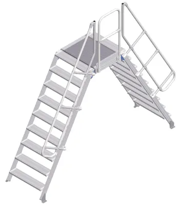 Produktbild von Zarges Überstieg 60° 800mm Stufenbreite 9 Stufen