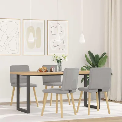 Produktbild von vidaXL Esszimmerstühle 4 Stk. Wolkengrau Stoff