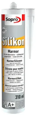 Produktbild von Sopro MarmorSilikon MSI Natursteinsilikon Silikondichtstoff Natursteinfugen Fugenabdichtung 310 ml - Steingrau, Steingrau