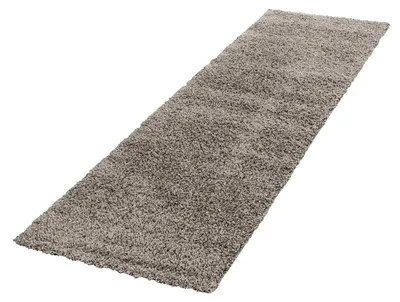 Image de Tapis de couloir pour salon, beige, 80x250 cm, unie