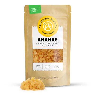 Zdjęcie produktu dla Ananas Kandyzowany Kostka 500 g