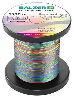 Produktbild von Balzer Angelschnur Iron Line Surf (multicolor, 1.500 m)