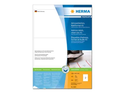 Obrázok produktu pre HERMA 8691, Biela, Papája, Laserový, Matte, Permanentný, Obdĺžnik