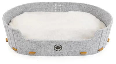 Produktbild von Filz-Katzenbett Senna · grau · 80 x 48 x 17 cm · Schlafplatz aus formfestem Filz mit Kissen