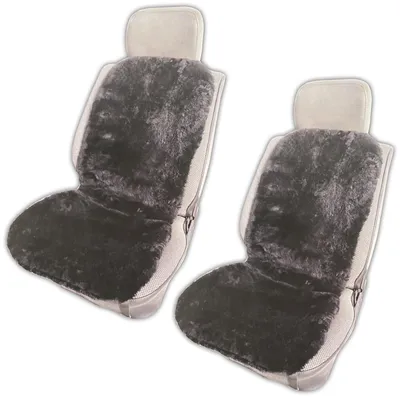 Immagine prodotto di Set da 2 coprisedili auto in vera pelle di agnello PUREWORK, dimensioni 106 x 45 cm. Coprisedili auto in pelle di agnello, fodere per sedili, protezioni per sedili