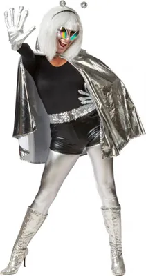 Produktbild von Cape Alien silber Stehkragen Weltall Karneval Fasching Party