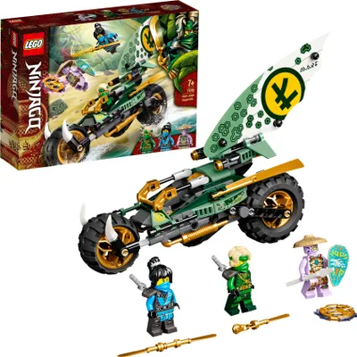 Produktbild von LEGO 71745 NINJAGO Lloyds Dschungel-Bike Bauset, Spielzeug Motorrad mit Lloyd und Nya Minifiguren