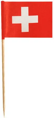 Produktbild von 200x Flaggenpicker Fahnenpicker Deko-Picker Land 'Schweiz'
