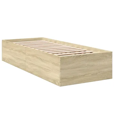 Image de vidaXL Cadre de lit chêne Sonoma 90x190 cm bois composite
