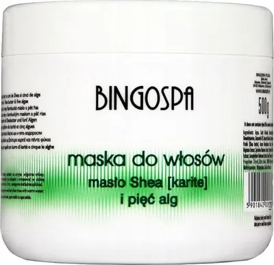 Image de BINGOSPA MASQUE CAPILLAIRE AU BEURRE DE SHEA ET AUX CINQ ALGUES 500 g