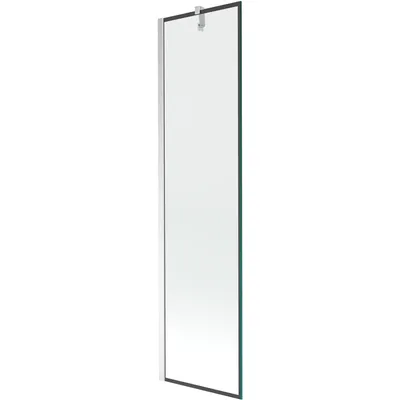 Obrázok produktu pre Mexen Next vaňová zástena jednokrídlová 50 x 150 cm, Čierny vzor, Chrómová - 895-050-000-00-70-01