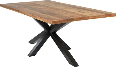 Produktbild von Esstisch - Mangoholz massiv - Metallgestell - 200 x 100 cm