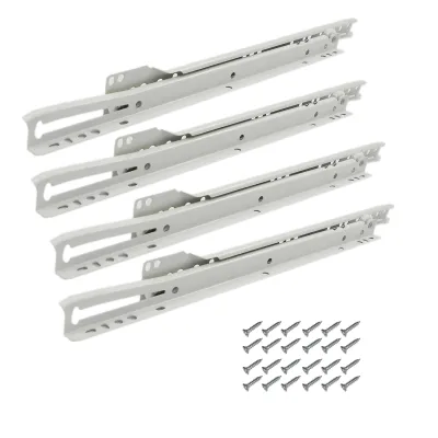Produktbild von YALION® 2 Paar Schubladenschienen 350 mm – Teilauszug Kugelauszug aus Stahl, 20 mm Führungsschienen zur seitlichen Montage, belastbar bis 20 kg