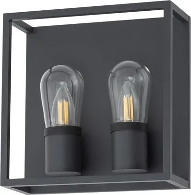 Obrázek produktu pro Nástěnné svítidlo MARGOT, černé, 2xE14x6W, kov, rozměry: 25x25x12,5 cm, IP54, Nowodvorski Lighting
