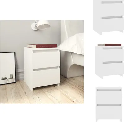 Obrázok produktu pre vidaXL Nočný stolík biely 30x30x40 cm materiál na báze dreva - Nočné stolíky