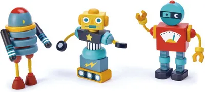 Produktbild von Stapel Game Roboter Junior Wood 17-Stück