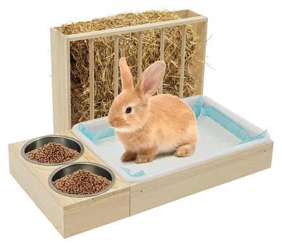 Productafbeelding van Houten Voederbak voor Kleine Dieren