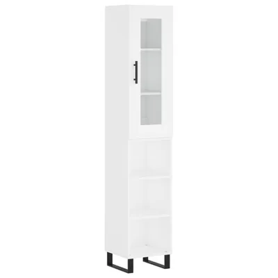 Produktbild von Highboard Weiß 34,5x34x180 cm Holzwerkstoff